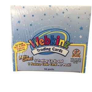 WEBKINZ Trading Card Box Set Sealed 36 Packs 1 Feature Code Card Per Pack Ganz B